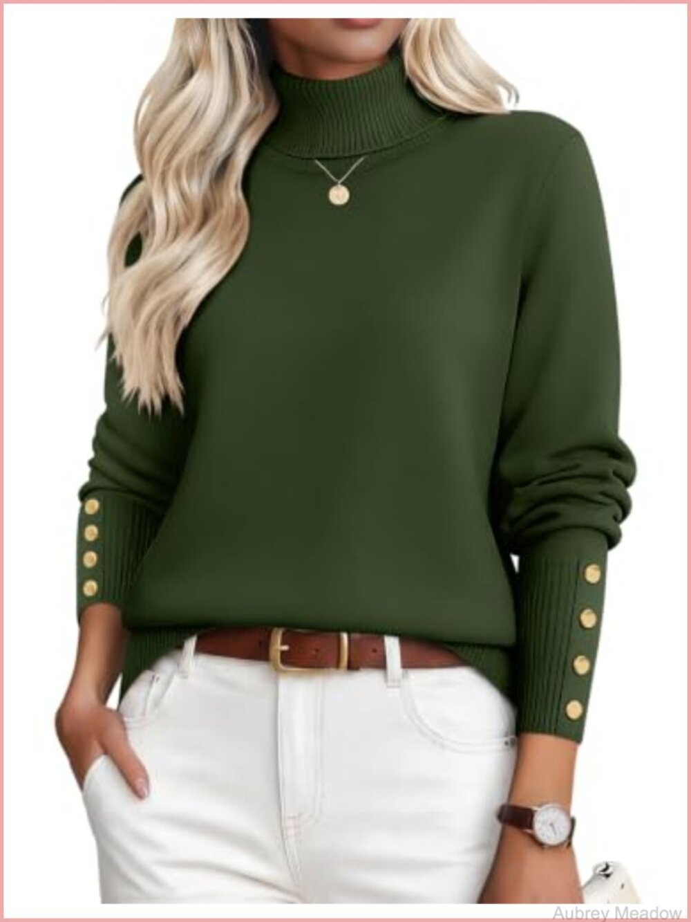 Womens Turtleneck Sweater Viscose Blend Long Sleeve Pullover
